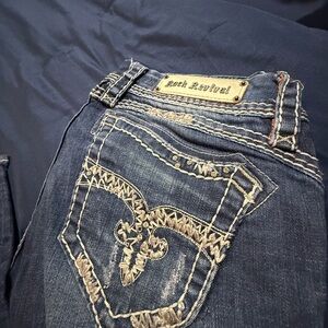 Rock Revival Indigo Jeans with Contrast Stitching